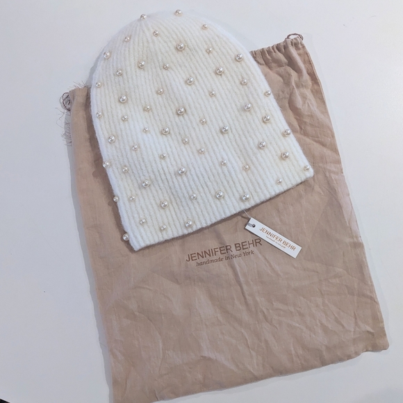 NWT Jennifer Behr Coco Pearl Beanie Hat